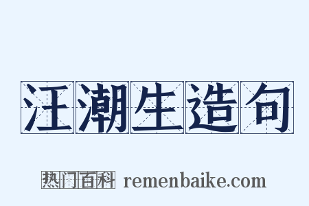 汪潮生造句是什么意思的图片